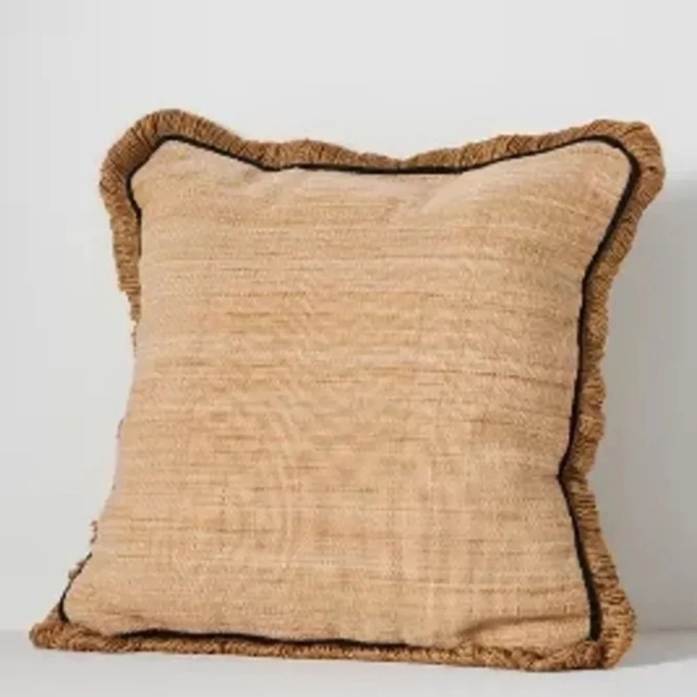 NWT Anthropologie Mae Indoor Outdoor Pillow Neutral
